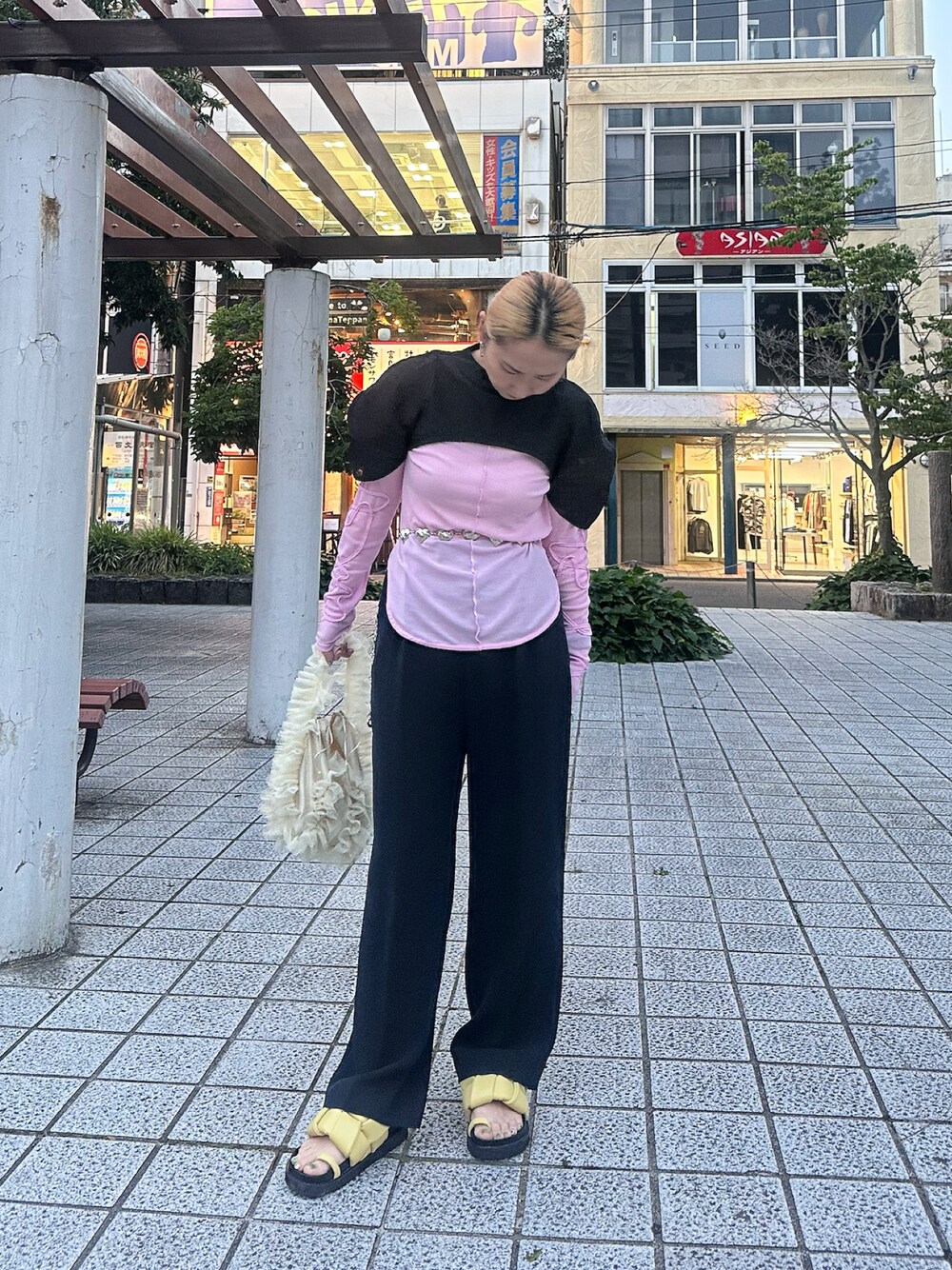 パンツ ROKU BEAUTY&YOUTH GEORGETTE TUCK PANTS 6（ロク）の「＜6(ROKU)＞GEORGETTE TUCK PANTS 2/パンツ