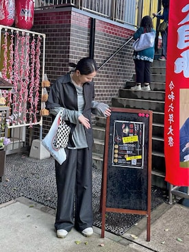 「アイテム（キャミソール）」を使った、maccoさん（レディース・162cm）の秋コーディネート