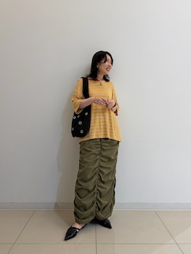 「THE YOn（ザヨン）のアイテム」を使った、maccoさん（レディース・162cm）の春コーディネート