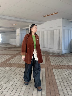 「アイテム（その他トップス）」を使った、maccoさん（レディース・162cm）の秋コーディネート