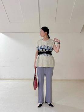 「アイテム（バッグ）」を使った、maccoさん（レディース・162cm・40代）の秋コーディネート