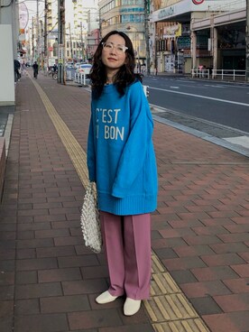 「Ray BEAMS（レイビームス）のアイテム」を使った、maccoさん（レディース・162cm・40代）の秋コーディネート