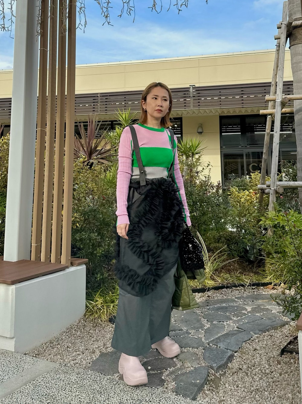 JEANASIS（ジーナシス）の「カラーブロッキングコンパクトプルオーバー