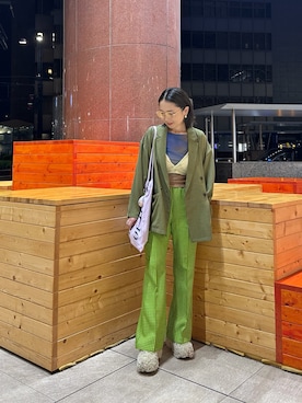 「アイテム（その他トップス）」を使った、maccoさん（レディース・162cm）の秋コーディネート