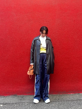 「アイテム（スウェットパンツ）」を使った、maccoさん（レディース・162cm）の冬コーディネート