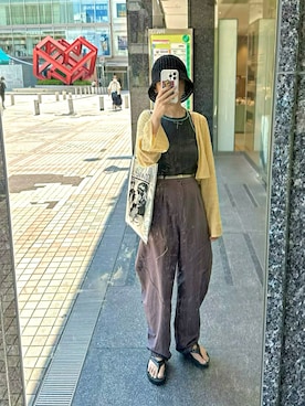 「麦わら帽子」｜maccoさん（レディース・162cm・40代）の夏コーディネート