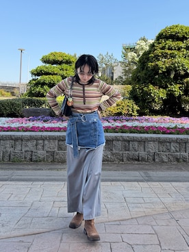 「KBF（ケイビーエフ）のアイテム」を使った、maccoさん（レディース・162cm）の春コーディネート