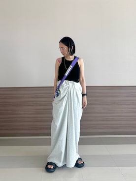 「アイテム（パンツ）」を使った、maccoさん（レディース・162cm・40代）の夏コーディネート