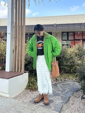 「SANSeLF（サンセルフ）のアイテム」を使った、maccoさん（レディース・162cm）の冬コーディネート