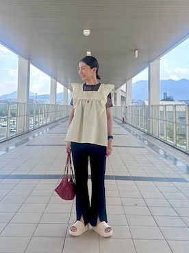 「アイテム（パンツ）」を使った、maccoさん（レディース・162cm・40代）の秋コーディネート
