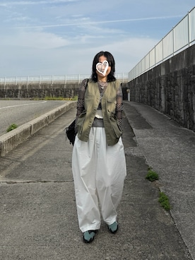 「アイテム（ジャケット/アウター）」を使った、maccoさん（レディース・162cm）の春コーディネート