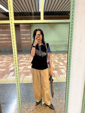 「wee9s（ウィークス）のアイテム」を使った、maccoさん（レディース・162cm）の夏コーディネート