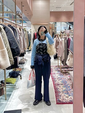 「アイテム（サロペット/オーバーオール）」を使った、maccoさん（レディース・162cm）の秋コーディネート