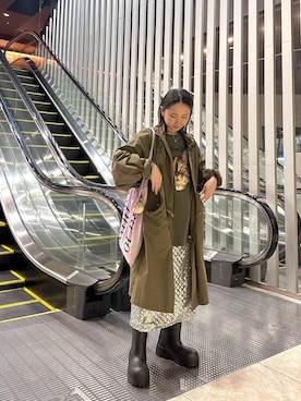 「アイテム（その他アウター）」を使った、maccoさん（レディース・162cm）の秋コーディネート