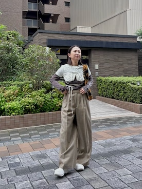 「アイテム（ハンドバッグ）」を使った、maccoさん（レディース・162cm）の秋コーディネート