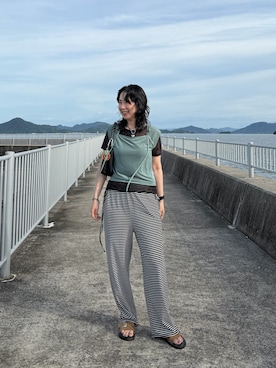 「SANSeLF（サンセルフ）のアイテム」を使った、maccoさん（レディース・162cm）の夏コーディネート