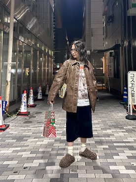 「アイテム（その他シューズ）」を使った、maccoさん（レディース・162cm）の冬コーディネート