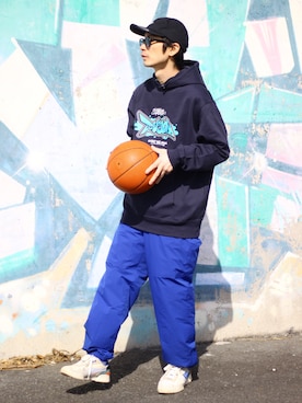 「ADER error（アーダーエラー）のアイテム（シューズ）」を使った、yuumaさん（メンズ・173cm）の春コーディネート