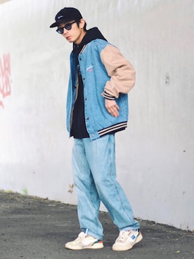 「ADER error（アーダーエラー）のアイテム（シューズ）」を使った、yuumaさん（メンズ・173cm）の冬コーディネート