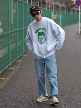 「ADER error（アーダーエラー）のアイテム（シューズ）」を使った、yuumaさん（メンズ・173cm）の冬コーディネート