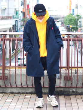 「Leyline（レイライン）のアイテム（モッズコート）」を使った、yuumaさん（メンズ・173cm）の秋コーディネート