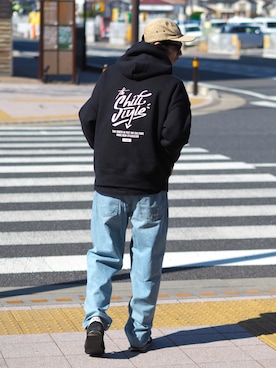 「Leyline（レイライン）のアイテム（キャップ）」を使った、yuumaさん（メンズ・173cm）の冬コーディネート