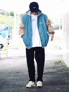 「ADER error（アーダーエラー）のアイテム（シューズ）」を使った、yuumaさん（メンズ・173cm）の冬コーディネート