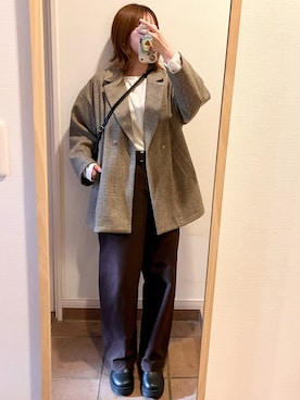 「GeeRA（ジーラ）のアイテム」を使った、☺︎☺︎☺︎さん（レディース・159cm）の冬コーディネート