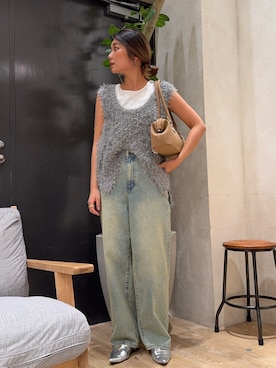 「アイテム（タンクトップ）」を使った、TSUGUさん（レディース・160cm・20代）の春コーディネート