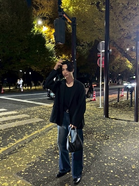 「アイテム（ピアス（片耳用））」を使った、Kazukiさん（メンズ・178cm）の冬コーディネート