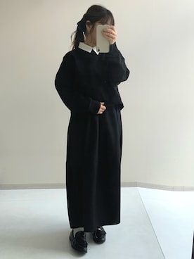 「レギュラー」｜「アイテム（スウェット）」を使った、たかゆかさん（レディース・154cm）の冬コーディネート