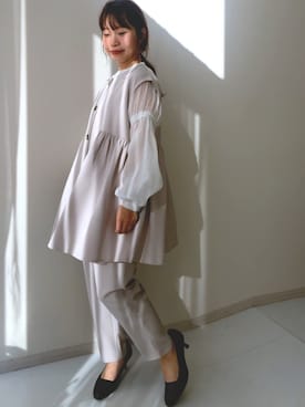 「アイテム（スーツセット）」を使った、たかゆか154cmさん（レディース・154cm）の冬コーディネート