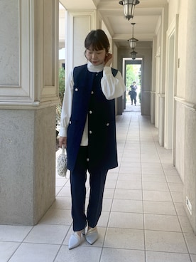 「アイテム（スーツセット）」を使った、たかゆかさん（レディース・154cm）の秋コーディネート