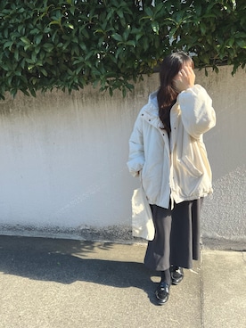 「レディースファッション」｜「アイテム（ジャケット/アウター）」を使った、たかゆか154cmさん（レディース・154cm）の冬コーディネート