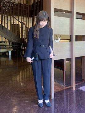 「アイテム（スーツセット）」を使った、たかゆかさん（レディース・154cm）の秋コーディネート