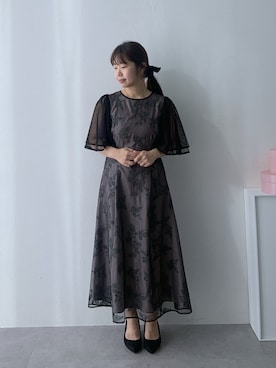 「アイテム（ドレス）」を使った、たかゆか154cmさん（レディース・154cm）の冬コーディネート