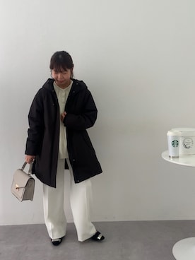 「レディースファッション」｜「アイテム（スラックス）」を使った、たかゆか154cmさん（レディース・154cm）の秋コーディネート