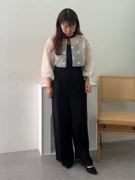 「アイテム（パンツドレス）」を使った、たかゆか154cmさん（レディース・154cm）の秋コーディネート