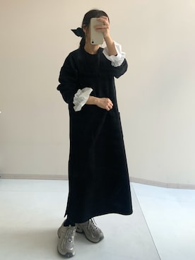 「レギュラー」｜「アイテム（スウェット）」を使った、たかゆかさん（レディース・154cm）の冬コーディネート