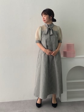 「アイテム（ドレス）」を使った、たかゆか154cmさん（レディース・154cm）の秋コーディネート