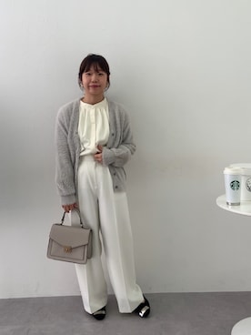 「レディースファッション」｜「アイテム（スラックス）」を使った、たかゆか154cmさん（レディース・154cm）の秋コーディネート