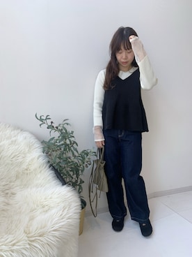 「nissen（ニッセン）のアイテム」を使った、たかゆか154cmさん（レディース・154cm）の秋コーディネート