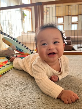 「babyGAP（babyGAP）のアイテム（オールインワン・サロペット）」を使った、itttttttoさん（キッズ・70cm）の秋コーディネート