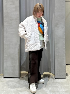 「NERGY（ナージー）のアイテム（ダウンジャケット/コート）」を使った、ABECHIさん（レディース・152cm）の冬コーディネート