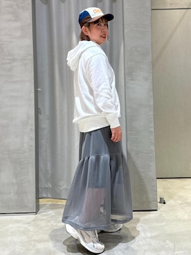 「メッシュスカート」｜ABECHIさん（レディース・152cm）の冬コーディネート