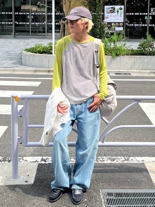 「common gull products.（コモンガルプロダクツ）の夏の抜け殻のボートネックラグラン（Tシャツ/カットソー）」を使った、reijiro さん（メンズ・165cm）の秋コーディネート