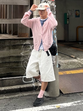 「MEMECLE（メメクル）のアイテム」を使った、reijiro さん（メンズ・165cm）の夏コーディネート