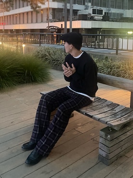 「UNIQLO（ユニクロ）のアイテム（スウェット）」を使った、reijiro さん（メンズ・165cm）の春コーディネート