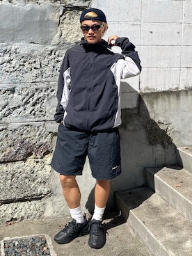 「BROKEN BASE（ブロークンベース）のアイテム（パンツ）」を使った、reijiro さん（メンズ・165cm）の夏コーディネート