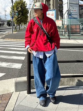 「アイテム（帽子）」を使った、reijiro さん（メンズ・165cm）の秋コーディネート